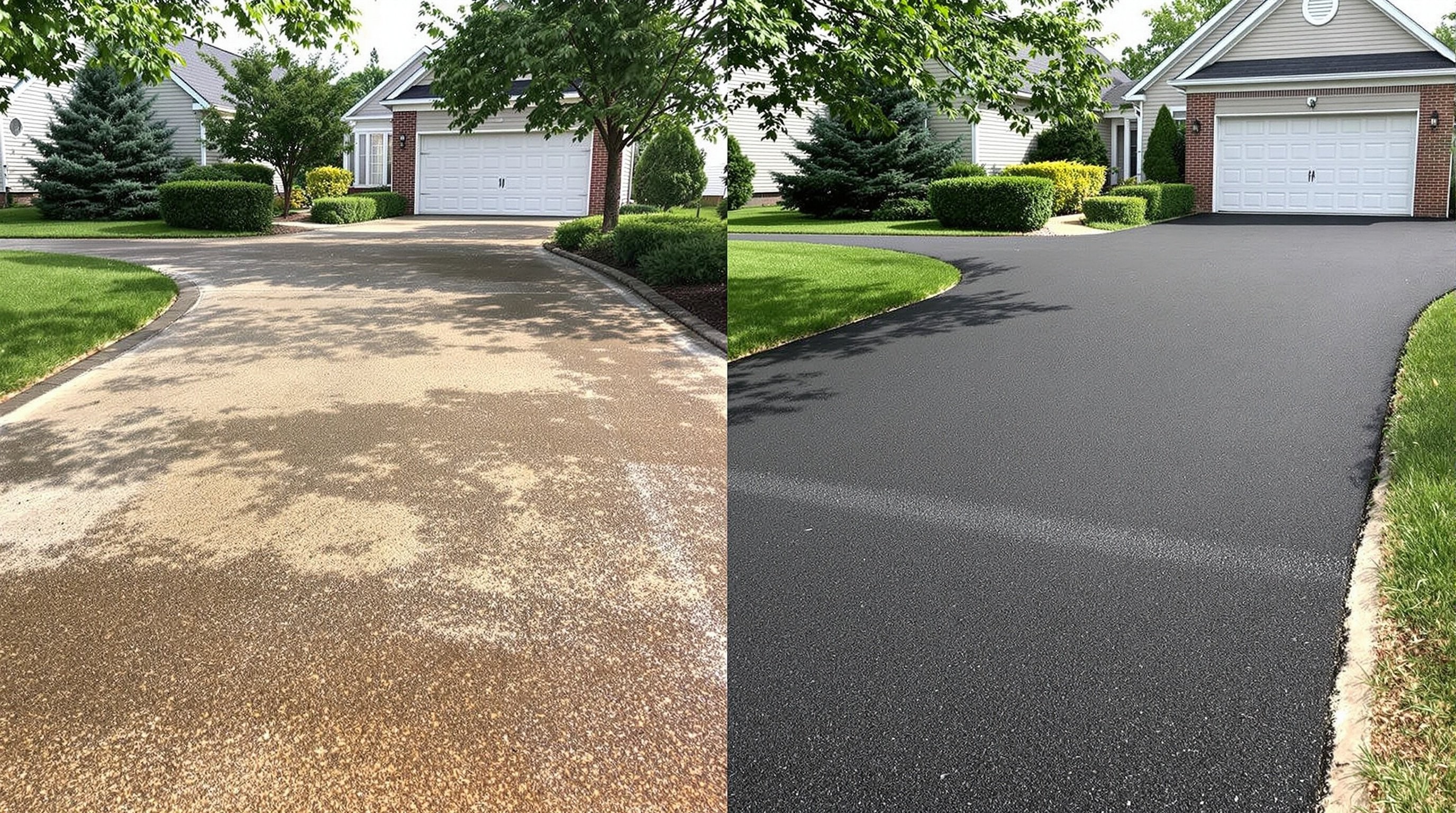 Driveway cleaning before and after transformation 6